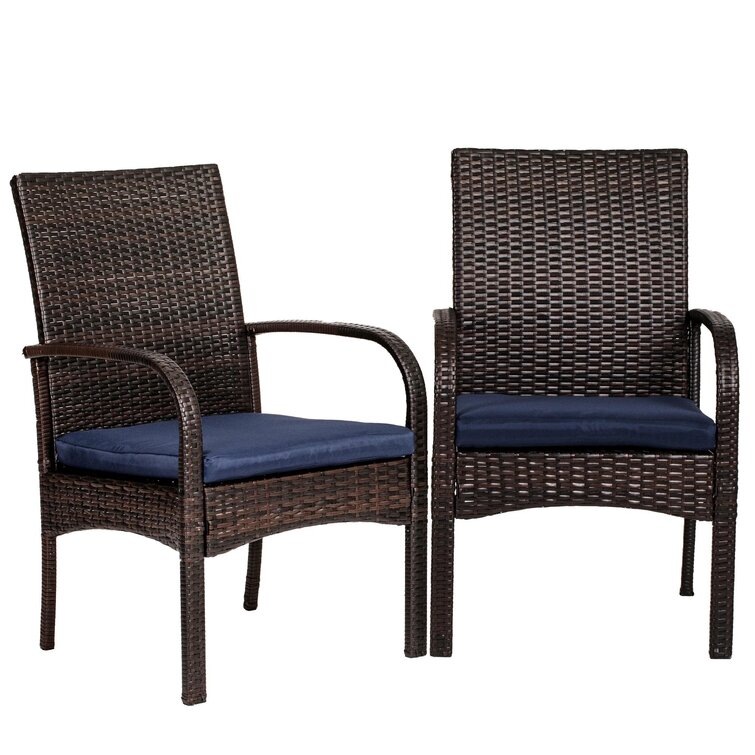 wicker chair set of 2